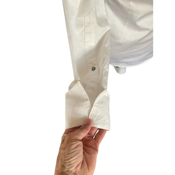 NWT $298 Pink Tartan Womens Button-Up Stud Collar Shirt Long sleeve Sz 2 - Picture 5 of 11